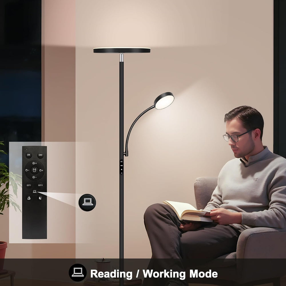 Floor Lamp-42W/4200LM Super Bright Floor Lamp,Dimmable 2-in-1 LED Floor Lamp ...