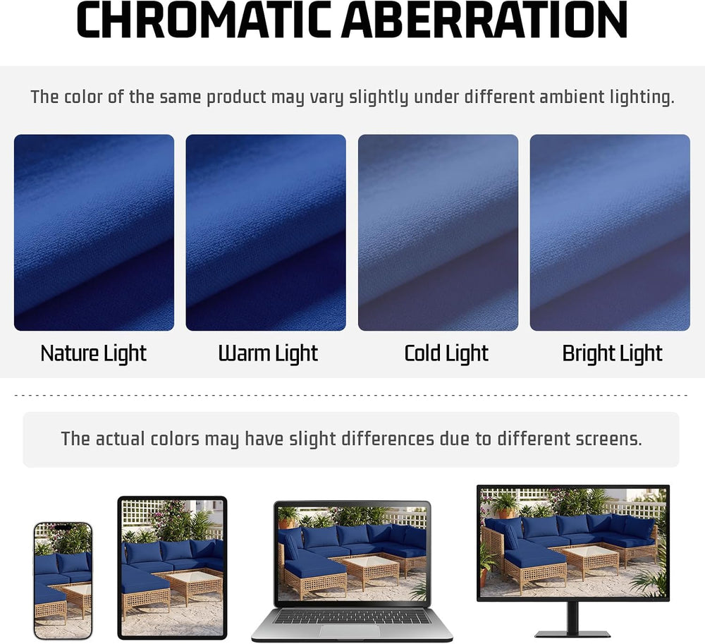 4pcs Outdoor Patio Cushion Covers Replacement, 24" Zippered Outdoor Cush...