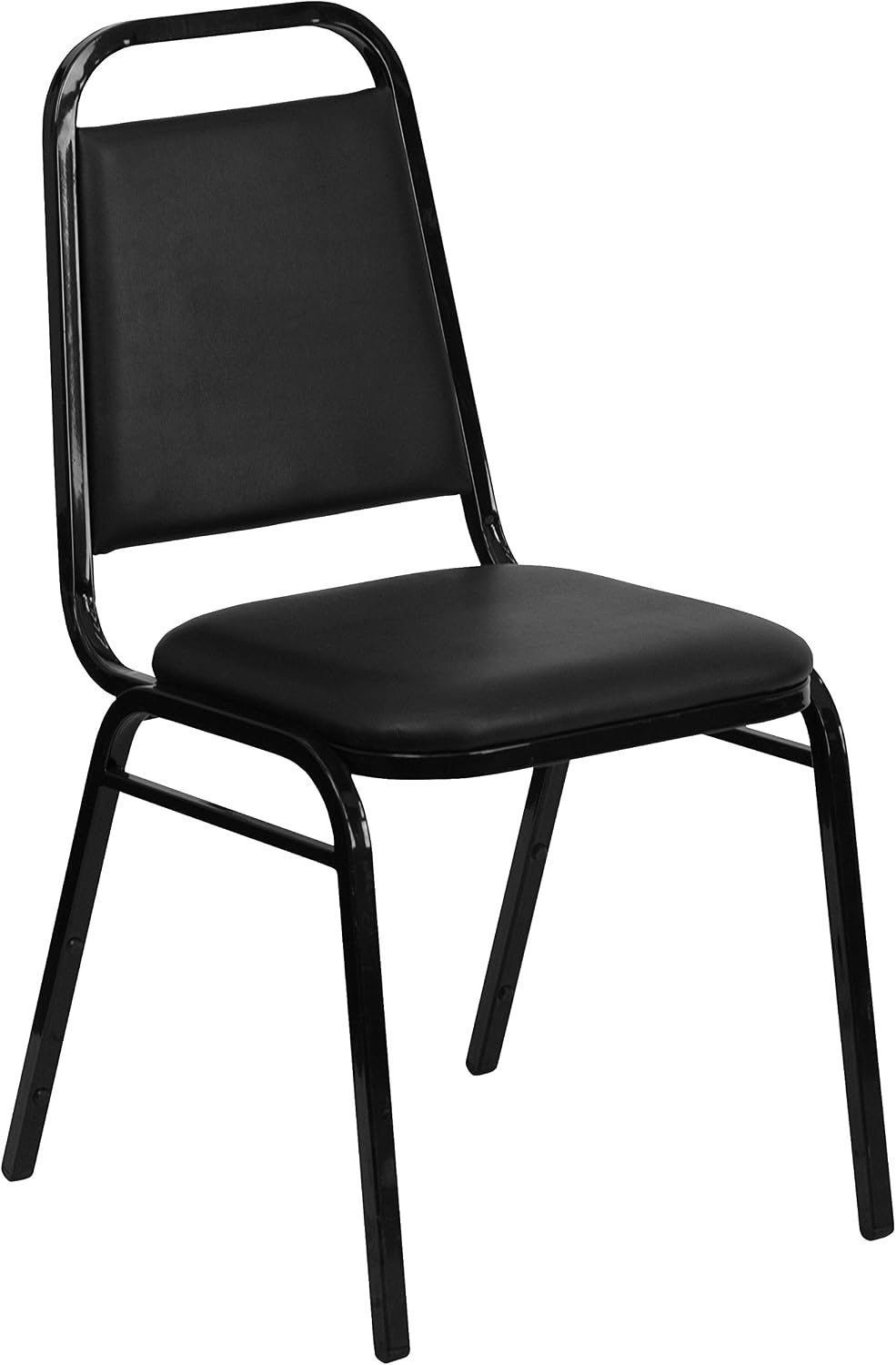 Flash Furniture Hercules Trapezoidal Back Stackable Banquet Chair, Black