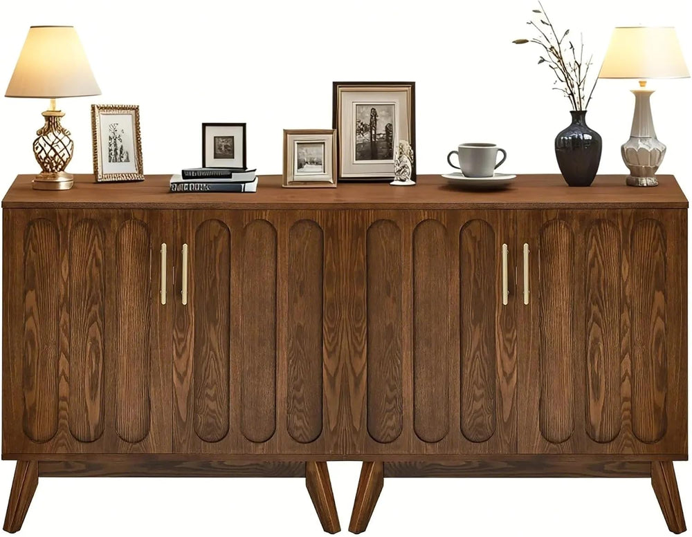 LKTART Small Sideboard Buffet,Mid Century Modern Storage Cabinet with Doors