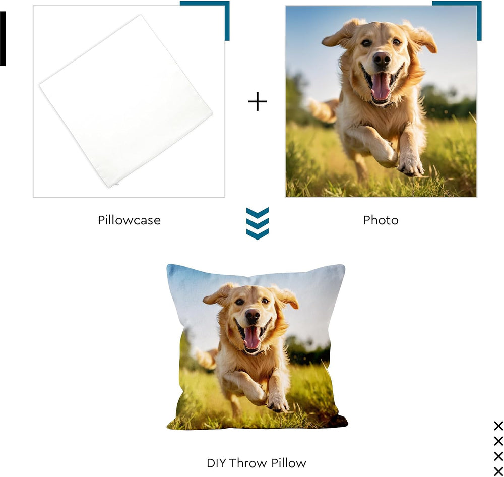 Encasa XO Sublimation Pillow Covers for Halloween DIY, No Inserts 24"x24...