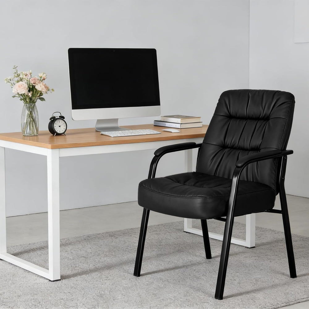 OLIXIS Office Waiting Room Guest Chair Set of 2, 500lbs, Faux Leather