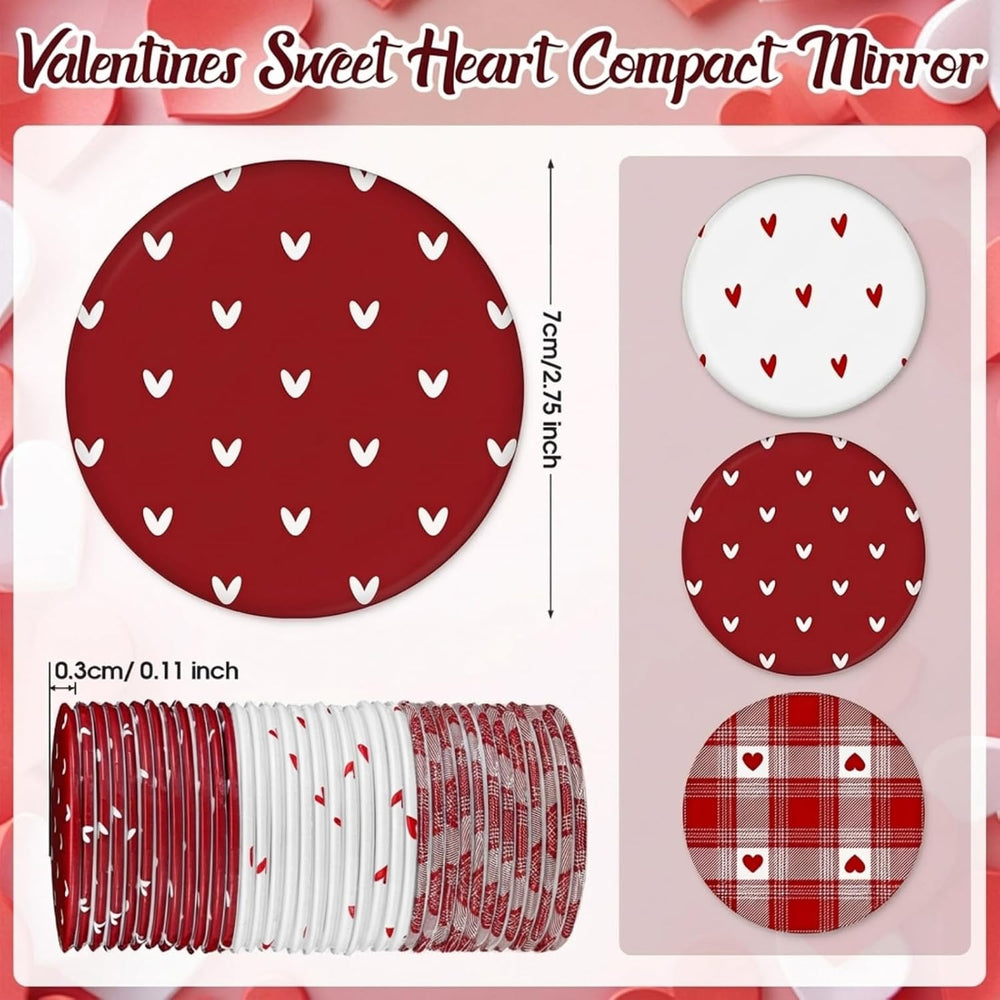 Geetery 120 Pcs Heart Compact Mirrors Gifts Bulk Mini Small Round Circle Port...