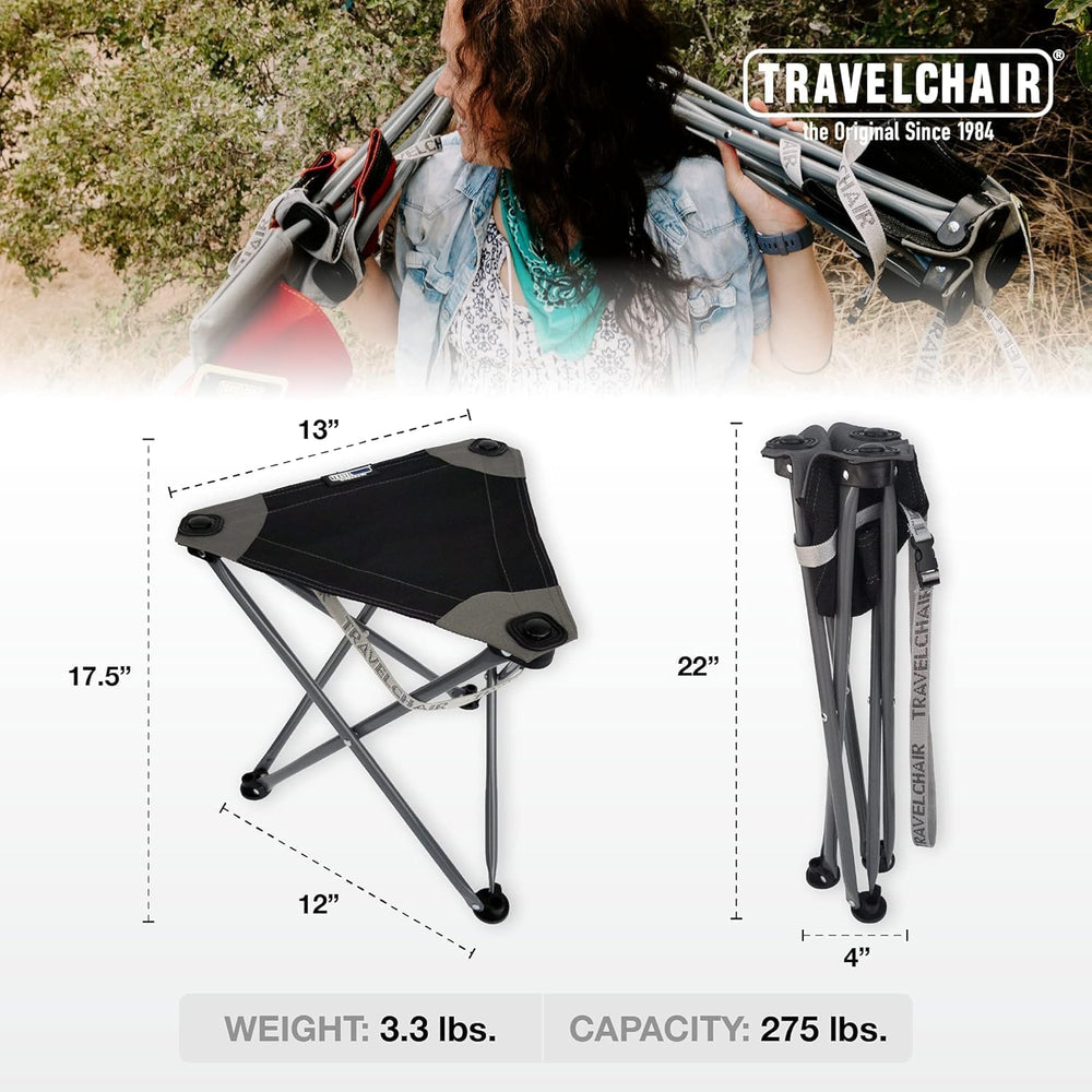 Travel Chair Big Slacker Stool, Portable Tripod Chair for Outdoor Adventures,...