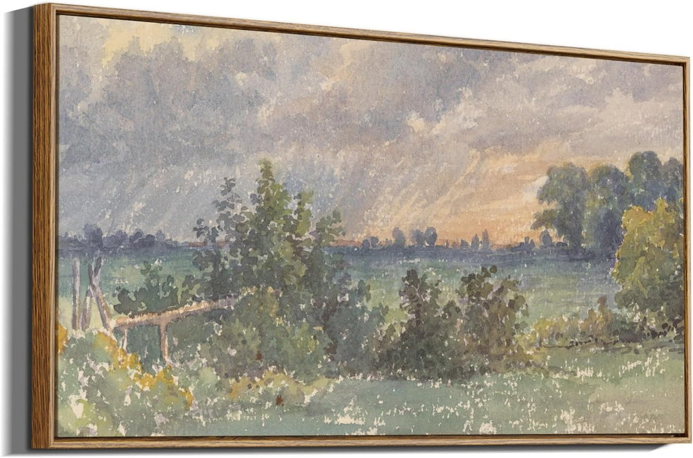 InSimSea Extra Large Framed Vintage Wall Art, Cloud under Sky Print,20x40In