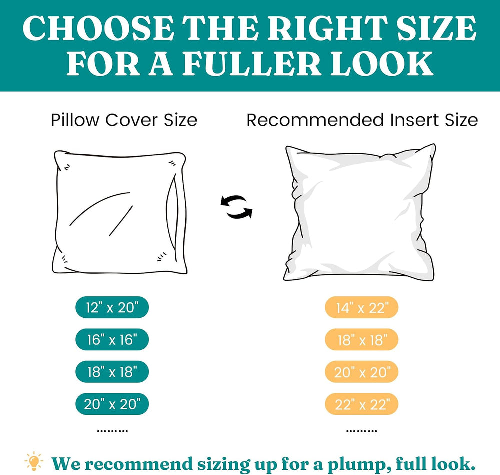 Oubonun 18 x 18 Throw Pillow Inserts Set of 4