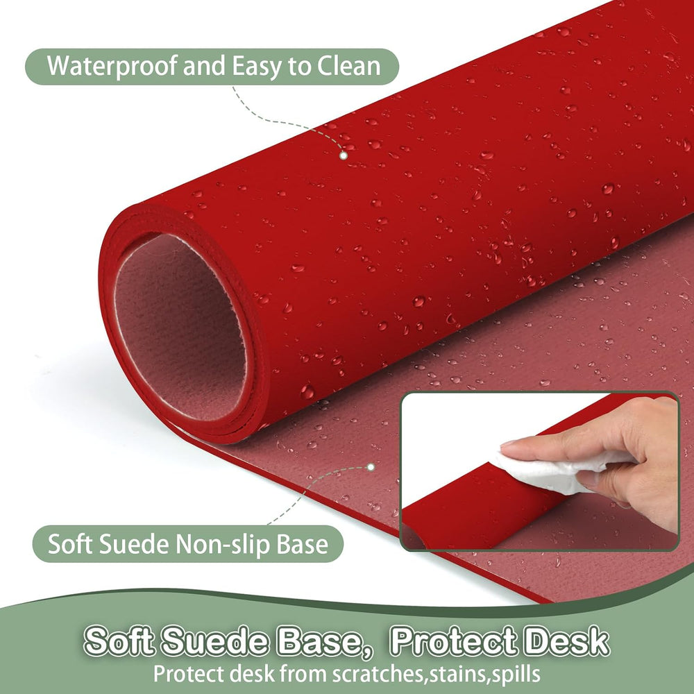 Boutilon Leather Desk Pad Protector,Non-Slip Mouse Pad,Laptop Desk Pad,Office...