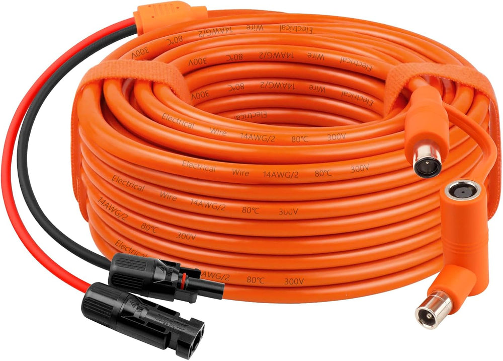 XRDS -RF Solar Panel to DC 8mm Adapter Cable 40FT, Solar Connector to DC7909/...
