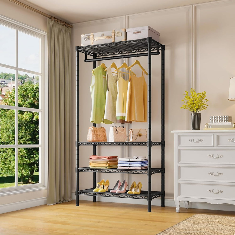 VIPEK V1 Medium Portable Garment Racks for Bedroom/Apartments/Dorms, Black