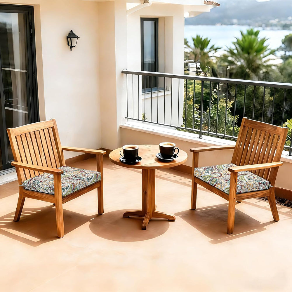 LVTXIII Outdoor Seat Cushions Set of 2 Square Chair Cushions with Ties, Patio...