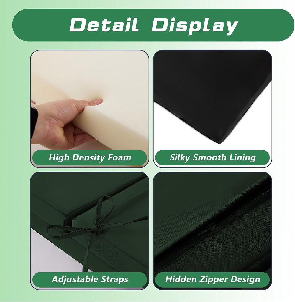 High Back Patio Chair Cushions, 21x20 Waterproof & Fade-Resistant Outdoor...