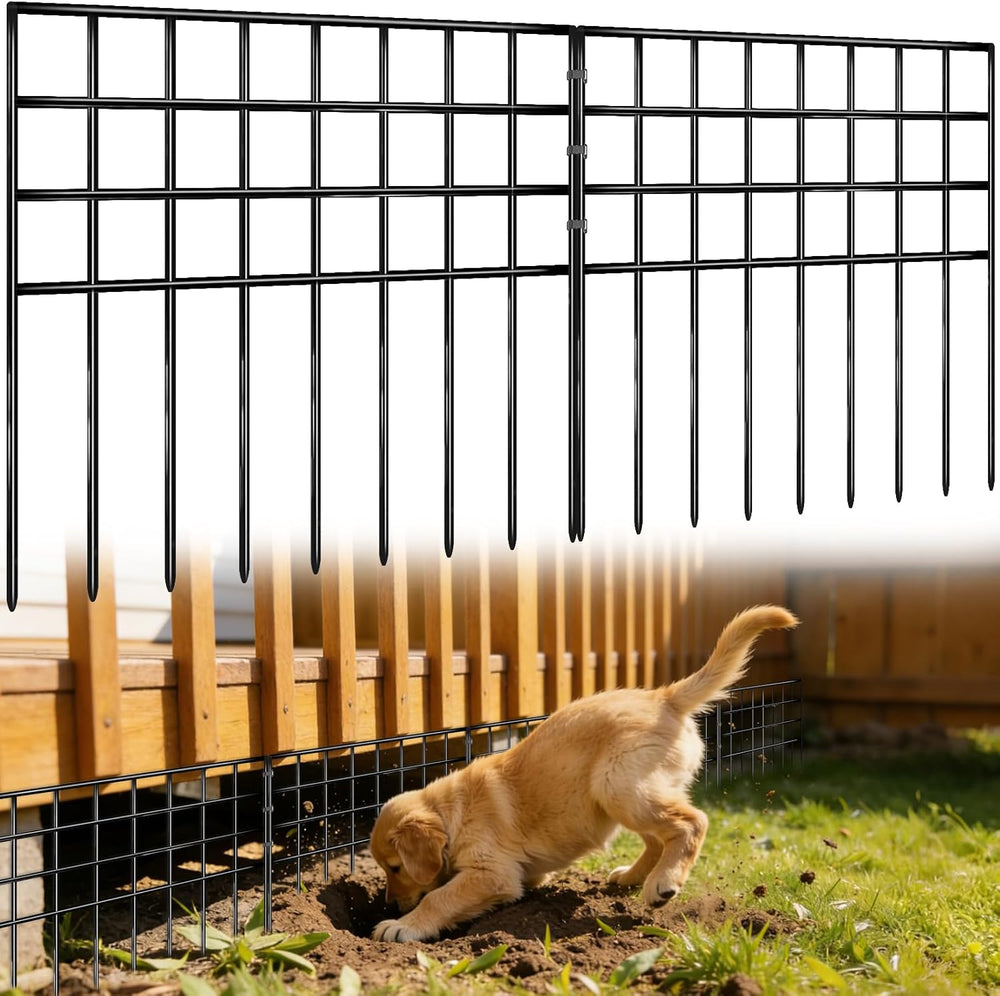 42.5ft(L) x 13in(H) Garden Fence Animal Barrier, 30 Panels No Dig Fence Panel...