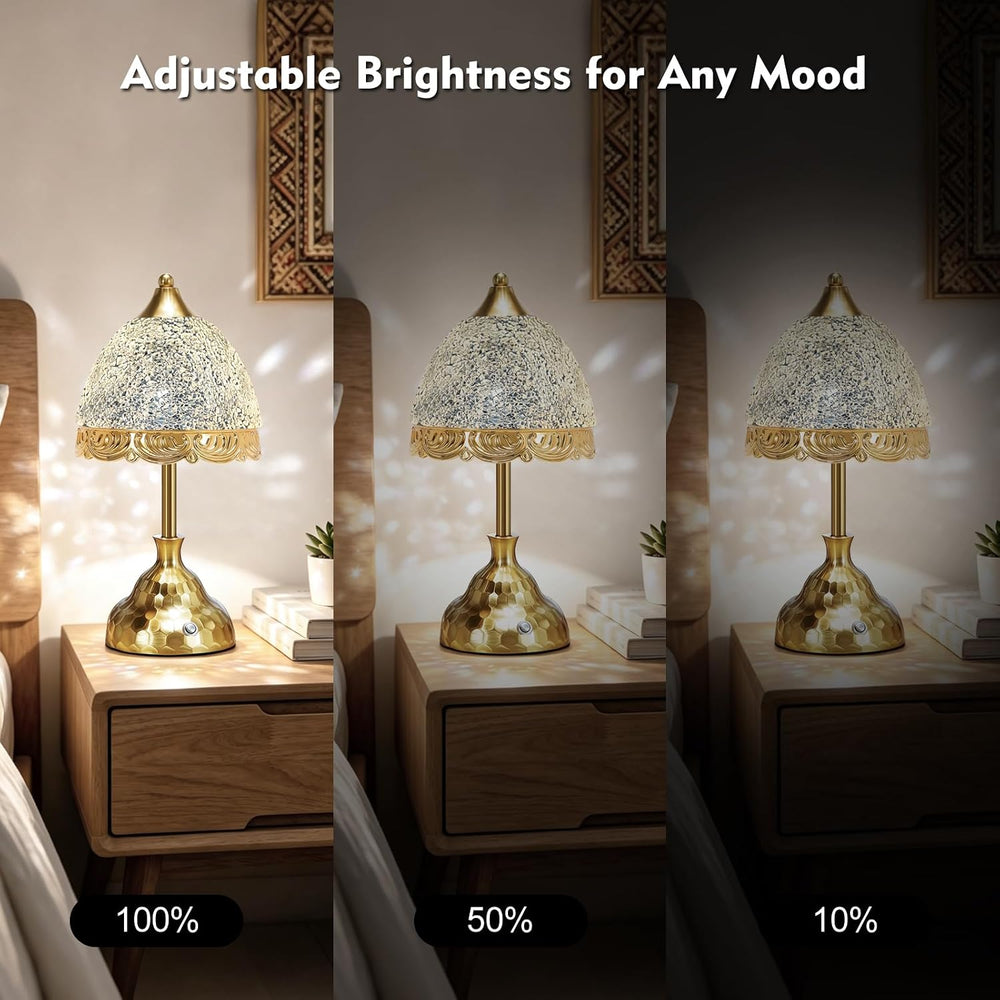 Rechargeable Mosaic Lamp,3600mAh Battery Operated,Cordless