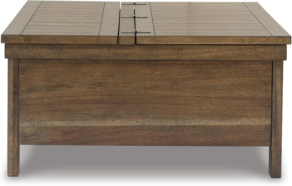 Signature Design by Ashley Wood Lift-Top Coffee Table with Storage, Brown