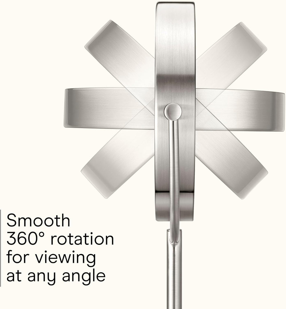 Conair LED Vanity Mirror, Double-Sided, 10x Magnification, Satin Nickel