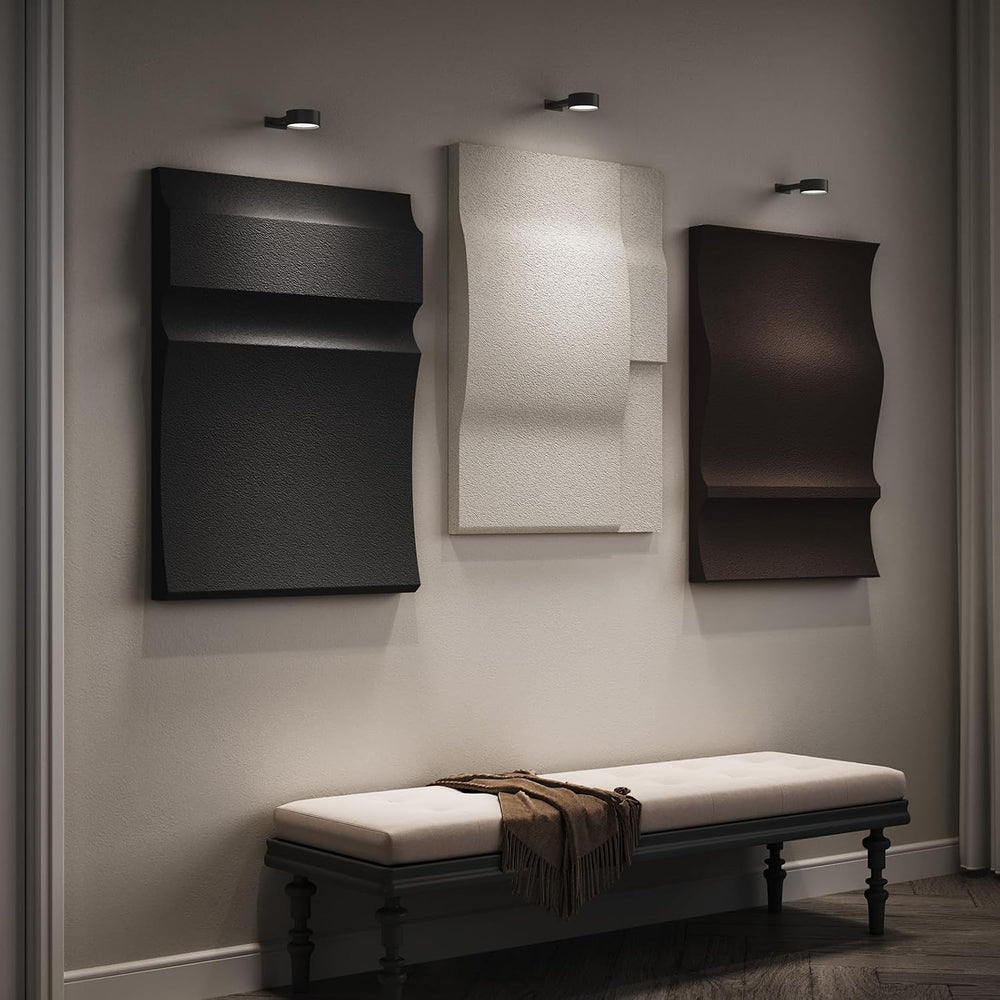 Large 3D Modern Abstract Black and White Wall Art for Living Room, 24x36 in