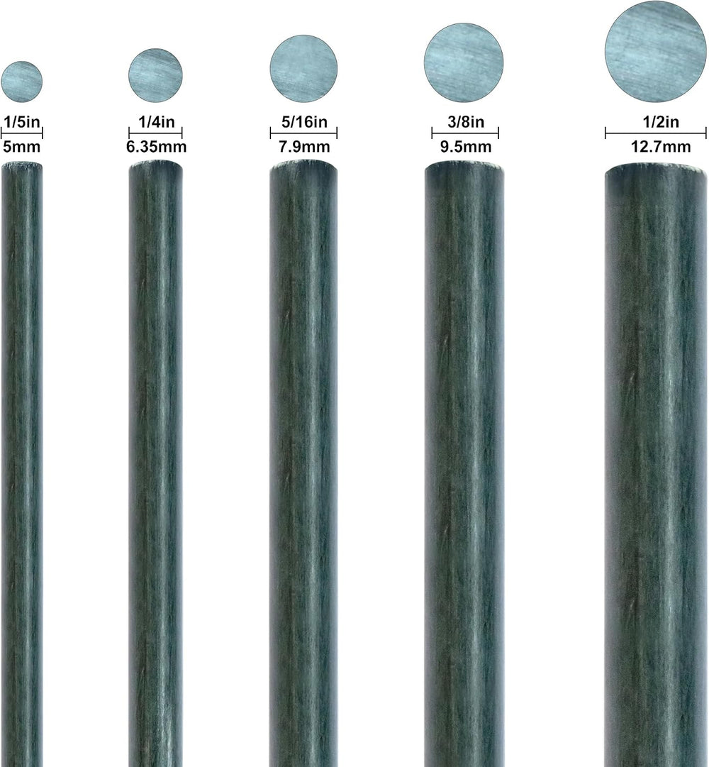 4ft Plant Stakes 50pack, 5/16 Inch Dia Garden Stakes, 48inch Garden Poles Tre...