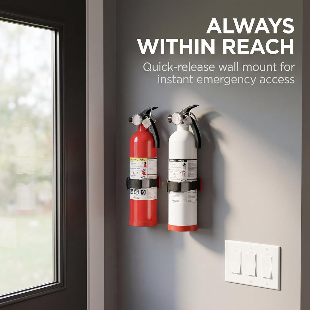 Fire Extinguisher Mount,Metal Bracket 2.5ib Red 2pcs