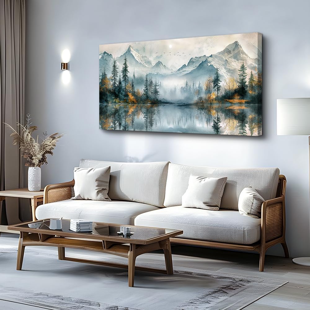 MHARTK66 Large Canvas Wall Art For Living Room,Mountain Paintings, 20x40 In