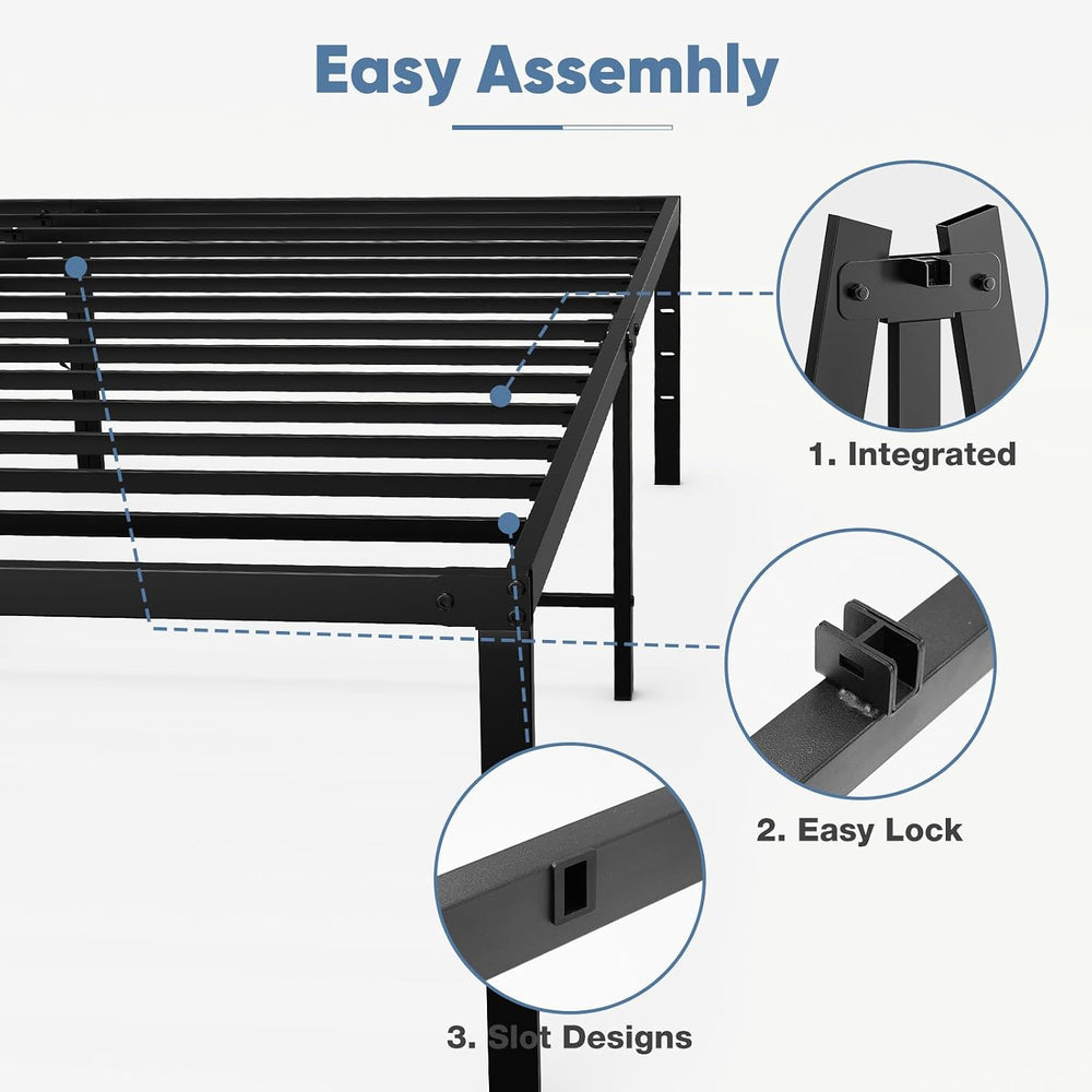 DUMOS Full Bed Frames, 18 Inch Height Metal Platform Bed Frame