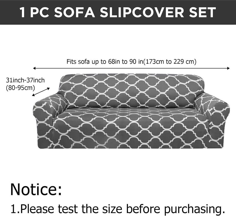 Peryiter 1 Pcs Dark Gray Couch and Loveseat Sofa Covers,1 Size