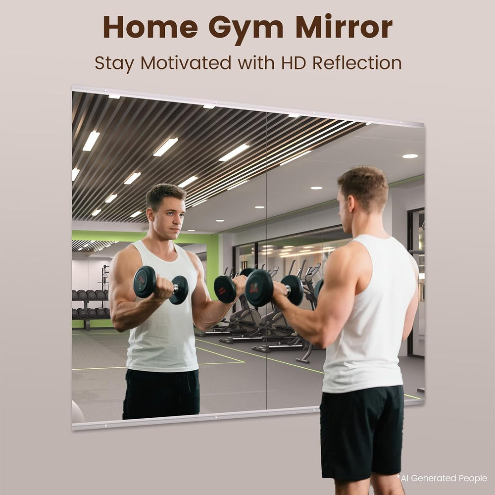 LOAAO Home Gym Mirror 48"x30", 2 PCS
