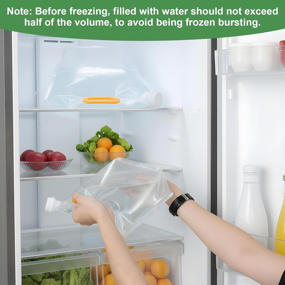20Pcs 1.3Gallon Collapsibles Water Container Bag Bulk, Emergency Container Ca...