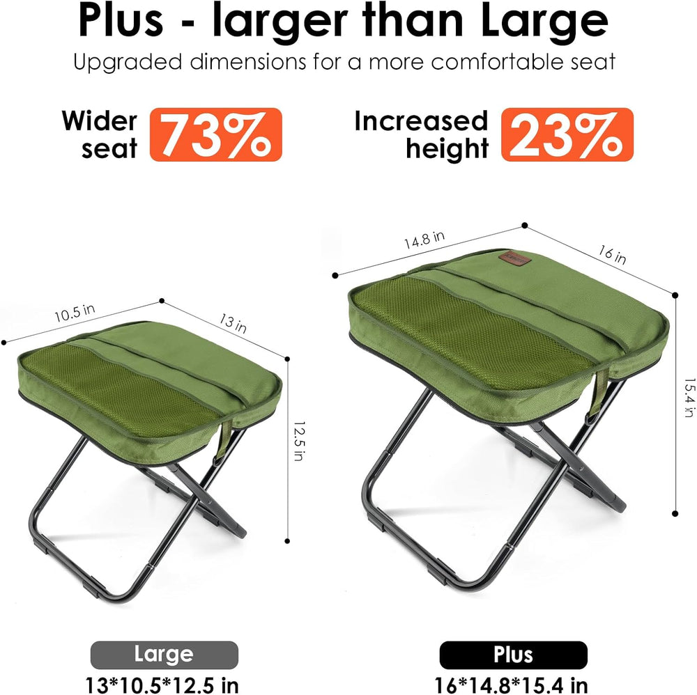 MOONCY 16-Inch Collapsible Stool, Portable Aluminum Alloy Pocket Chair with S...