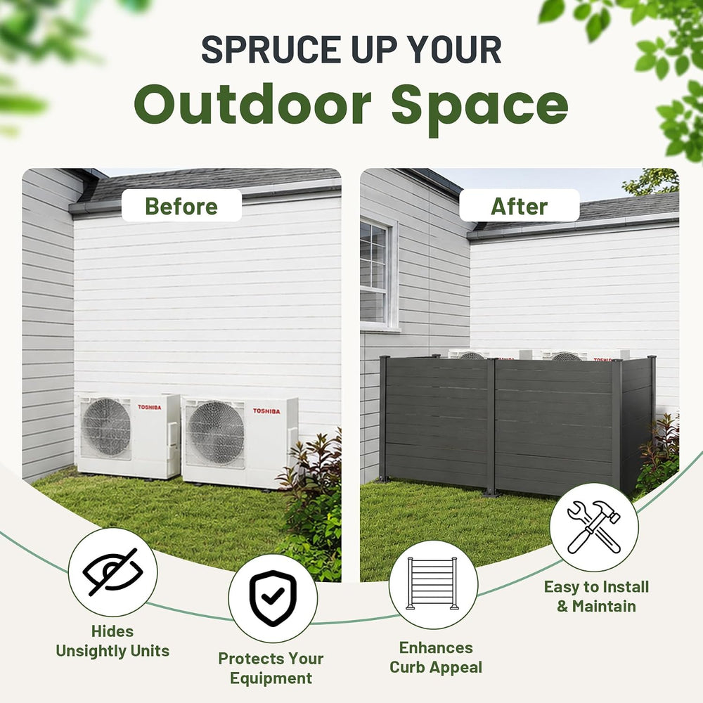 Domi 50" W x 49" H Outdoor Privacy Screen, Air Conditioner Fence, 4...