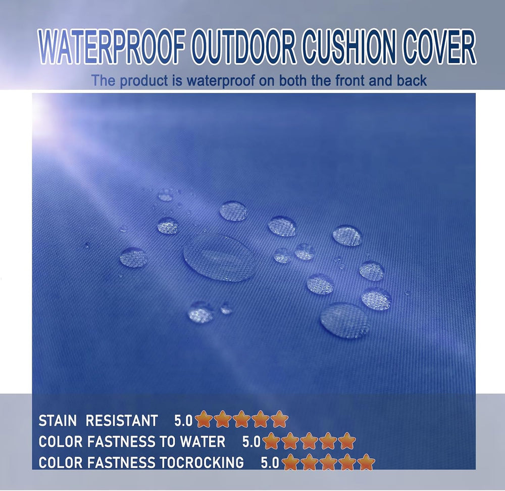 Bcareself Outdoor Deep Seat Cushion Set Waterproof & Fade Resistant Patio...