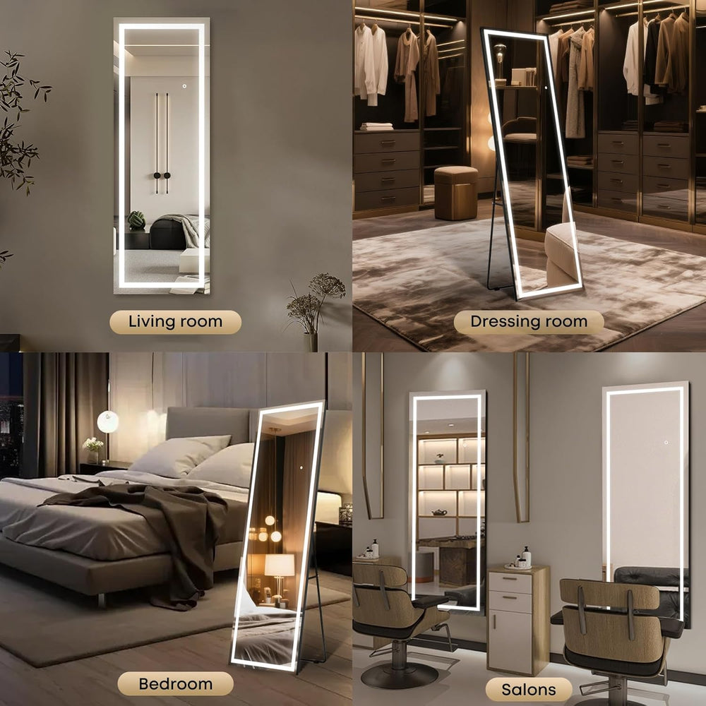 Kosmonia 56"x18" Full Length LED Mirror with Lights