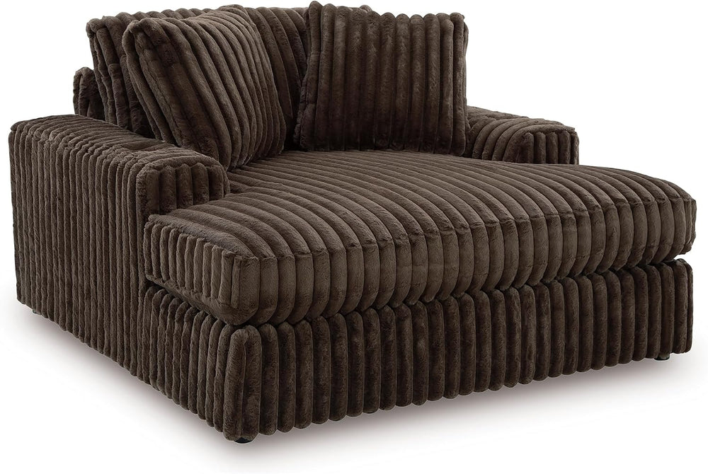 Signature Design by Ashley Oversized Chaise Lounge Chair, Chocolate Brown