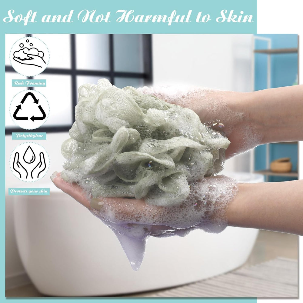 Nitial 50 Pcs Large Bath Shower Loofah Sponge Bulk 60g, Soft Color