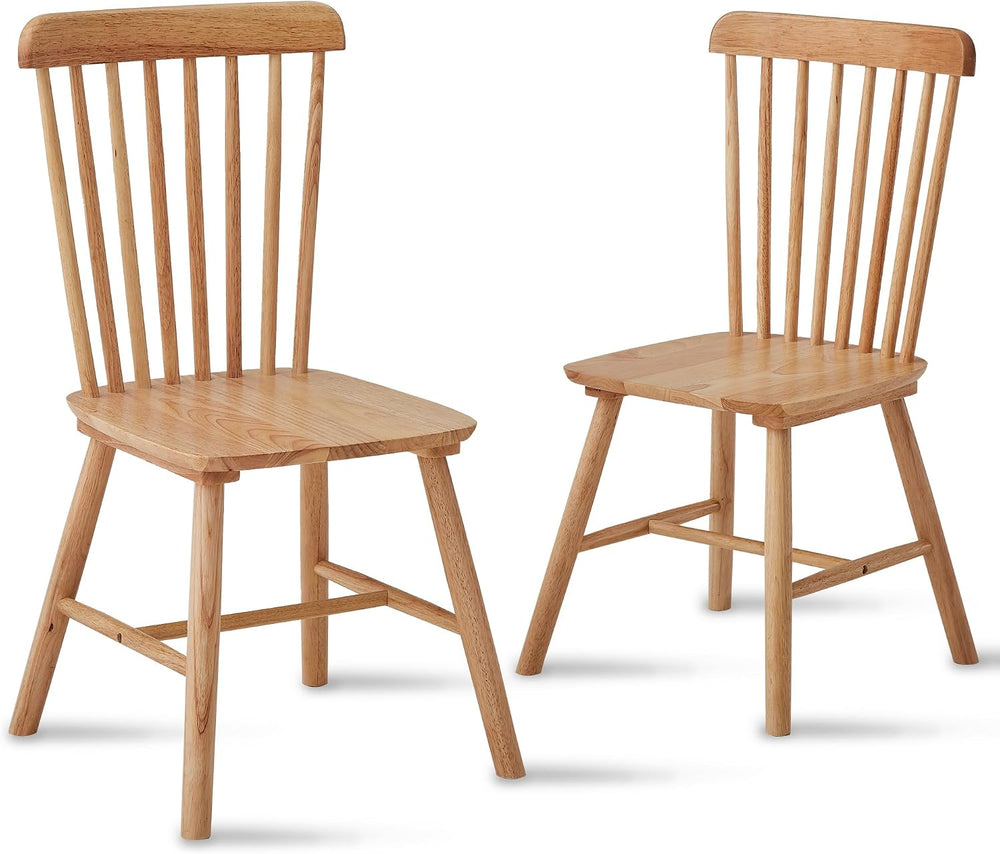 Dining Chairs Set of 4, Farmhouse Solid Wood Windsor Kitchen Chairs Set with ...