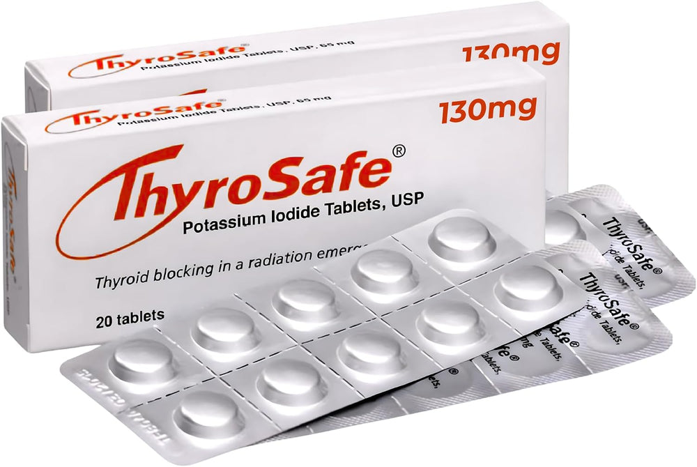 ThyroSafe Potassium Iodide 130mg Tablets (KI Pills) - Iodine for Radiation Em...
