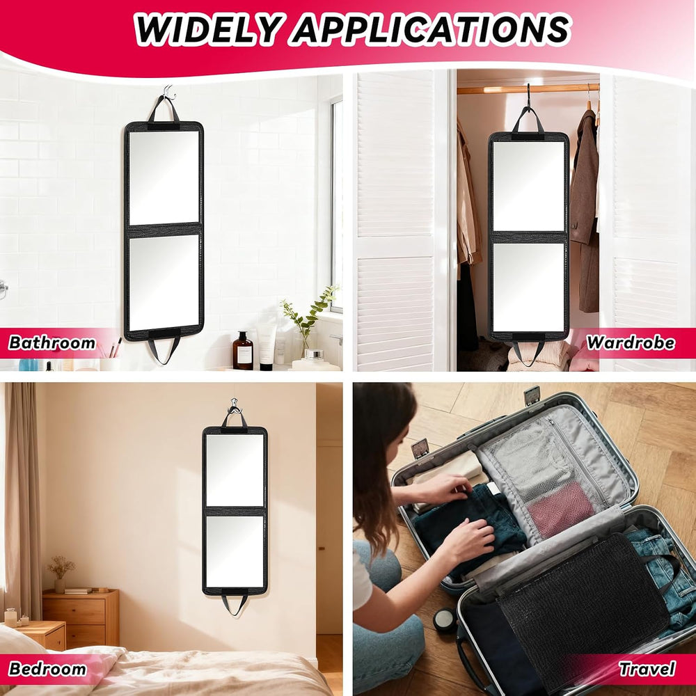 Omidel Foldable Portable Full Length Mirror for Dance, Camping & Travel