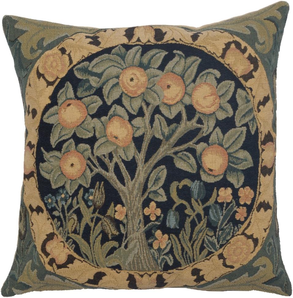 William Morris Orange Tree IIII Tapestry Throw Pillow Cover, 14 x 14 in