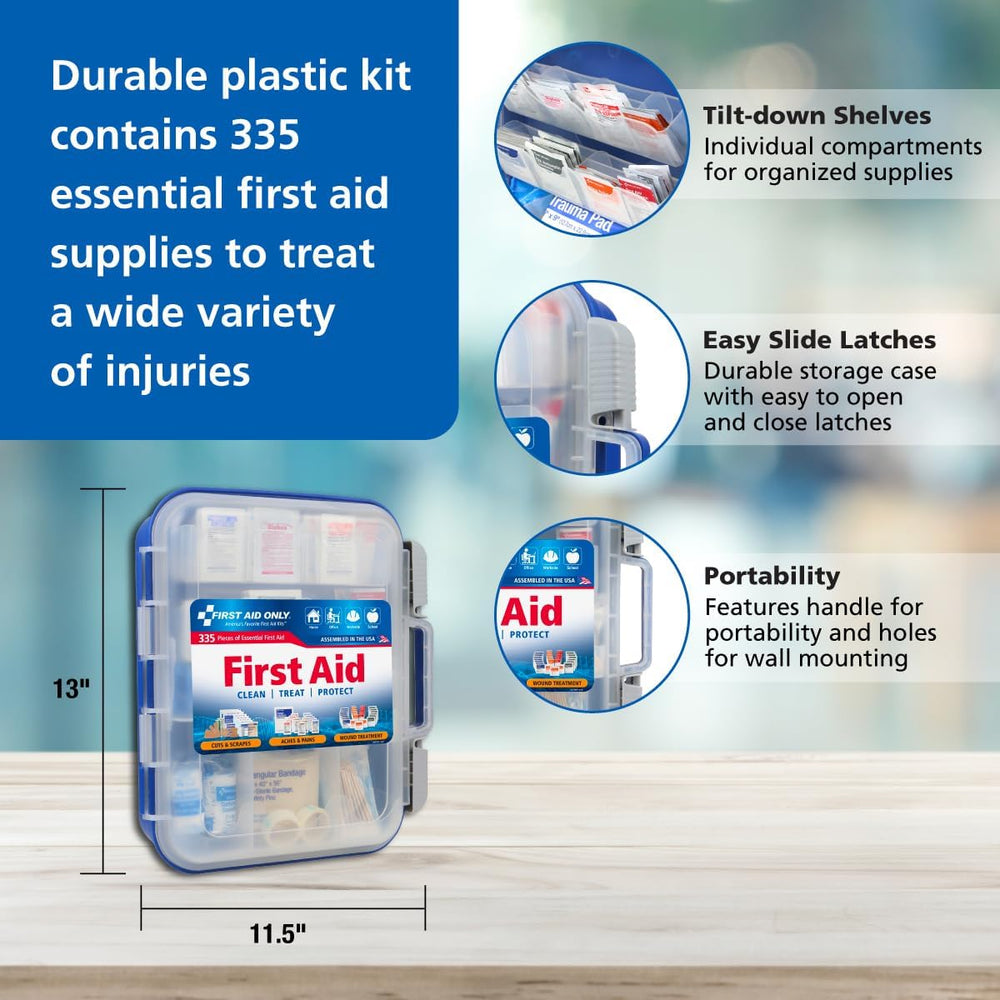 First Aid Only 335-Piece OSHA First Aid Kit for Home, Car & Travel