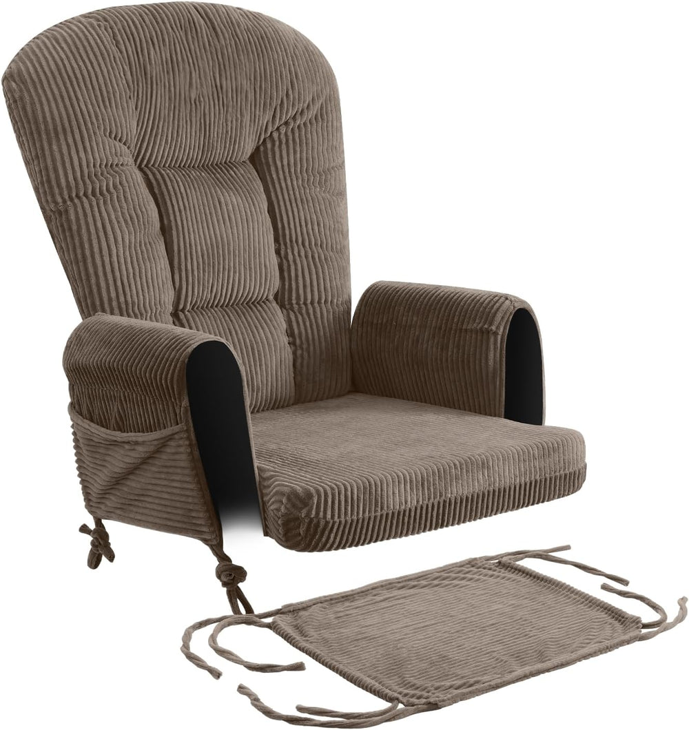 ANMINY 5PCS Glider Rocker Cushion Set, 29.5" H Back 3.9" Thick Ligh...