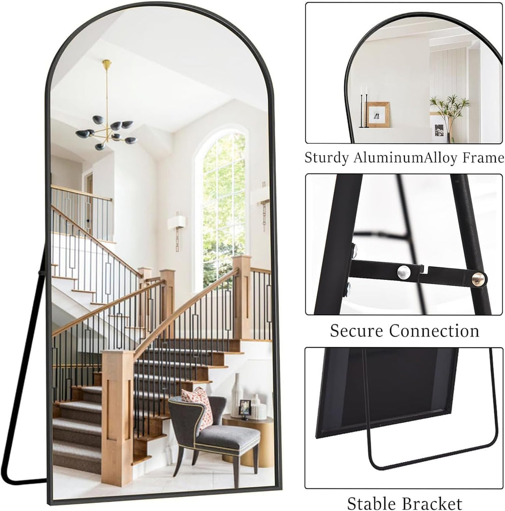 OGCAU Arched Full Length Mirror 76"x34" Large Floor Full Body Mirro...