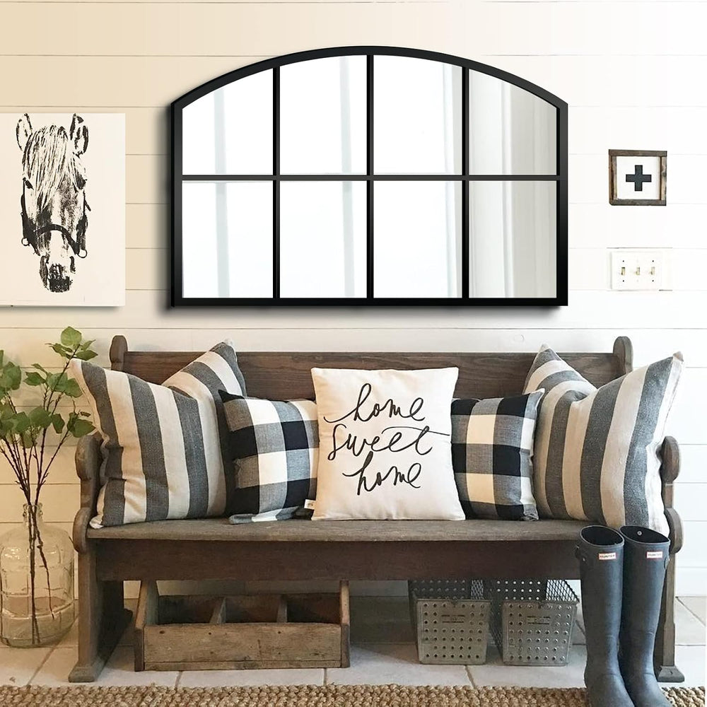WAMIRRO Wide Window Pane Black Mirror, 28"X42"