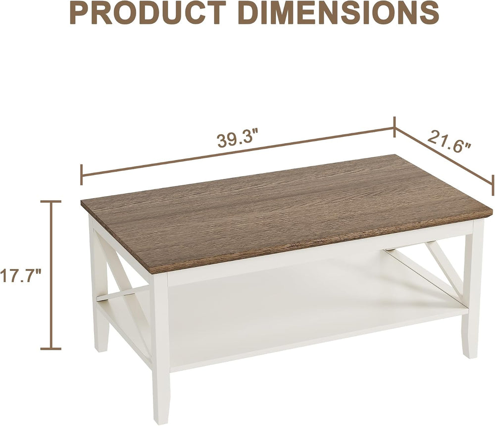 ChooChoo Farmhouse Coffee Table with Thicker Legs