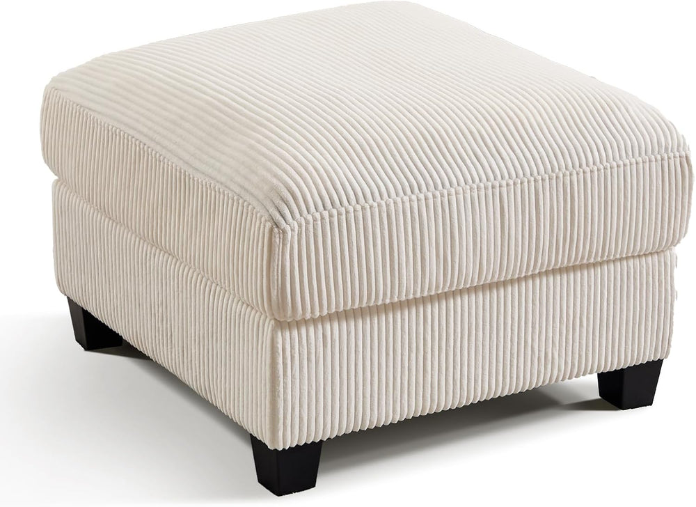 HAOMARKETS Corduroy Sofa Set, Upholstered Ottoman Footrest, Modern Living Roo...