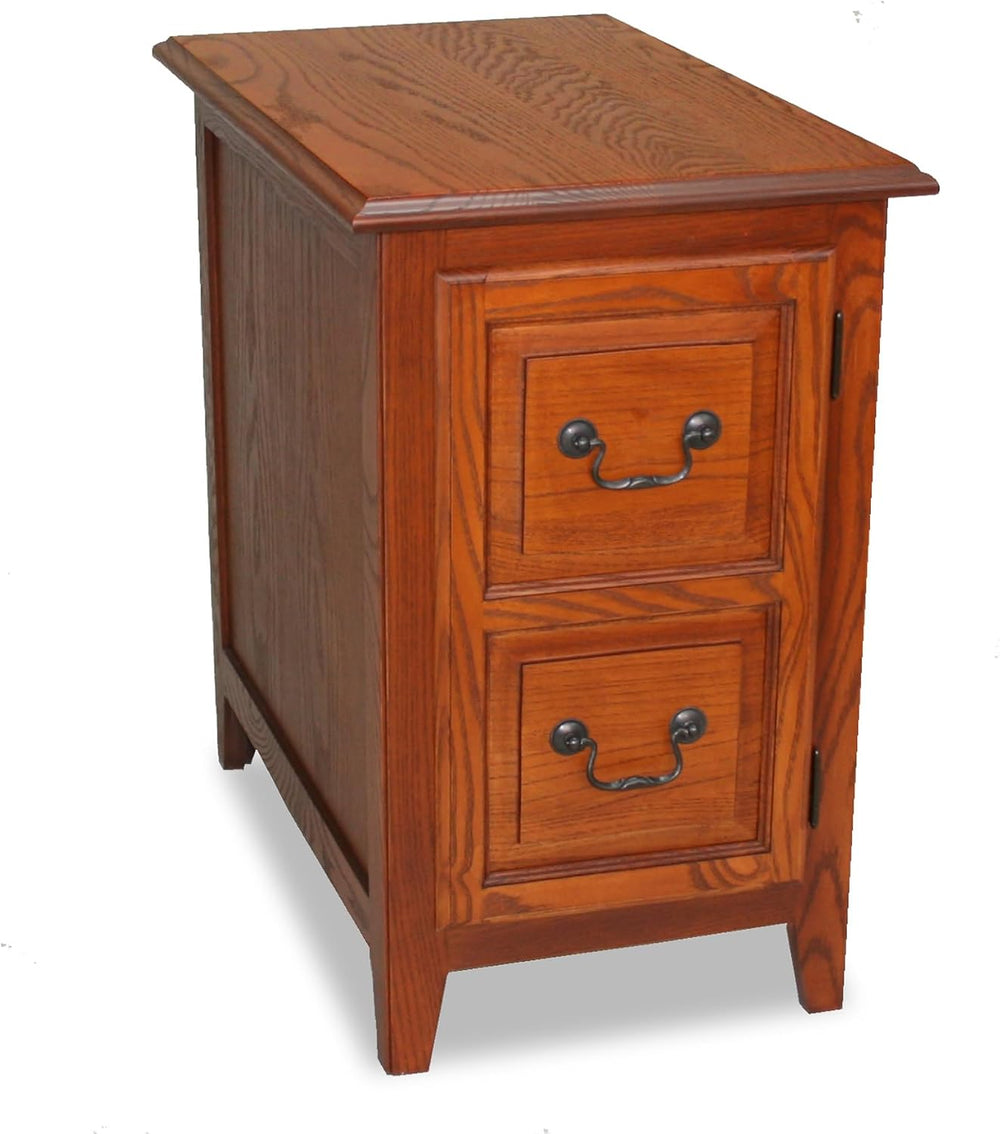 Leick Home Mission Cabinet End Table, 15", Medium Oak