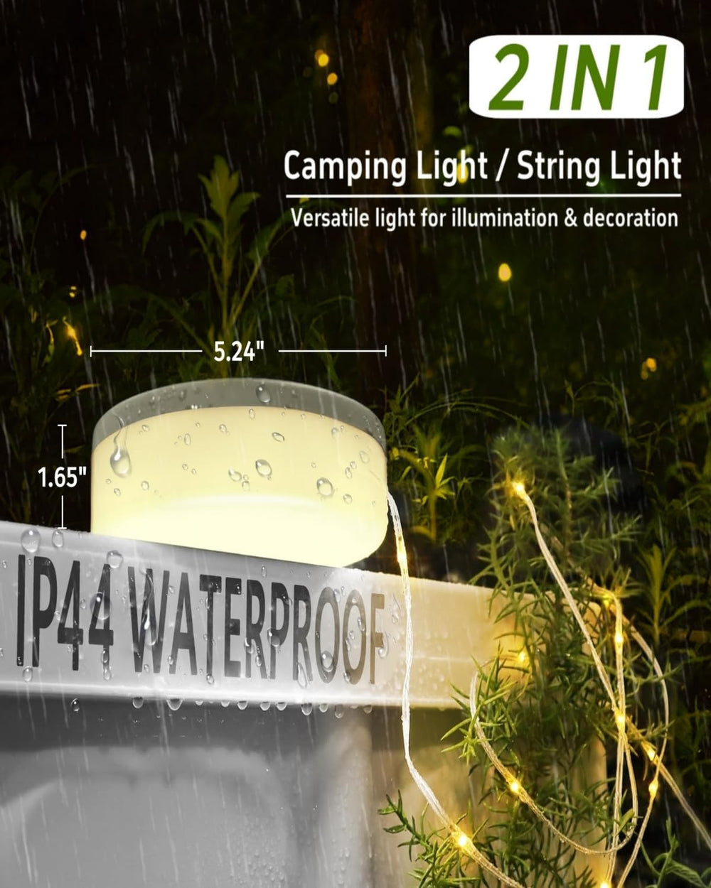 Solar Camping String Lights, 4 in 1 Remote 39.4 FT Christmas Fairy Lights