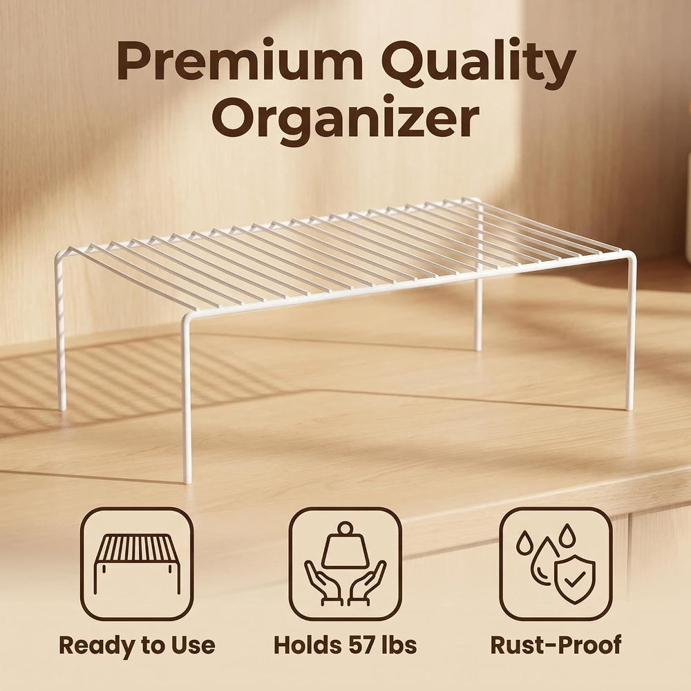 iPEGTOP Set of 6 Large (15.7 x 9.4 Inch) Kitchen Cabinet Organizer Shelf, Wir...