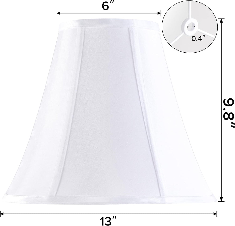 GO&SO Bell Lamp Shade White Medium 6" Top x 13" Bottom x 9.8&qu...