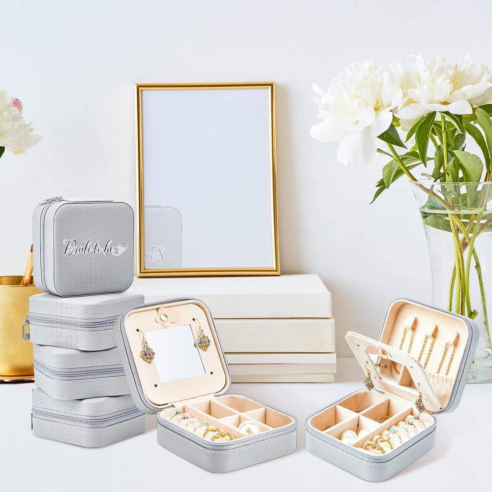 Bucherry 10 Pcs Mini Travel Jewelry Case with Mirror