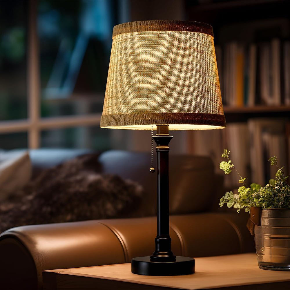 Oneach 19.5" Small Table Lamp for Bedroom - Bedside Lamps for Nightstand