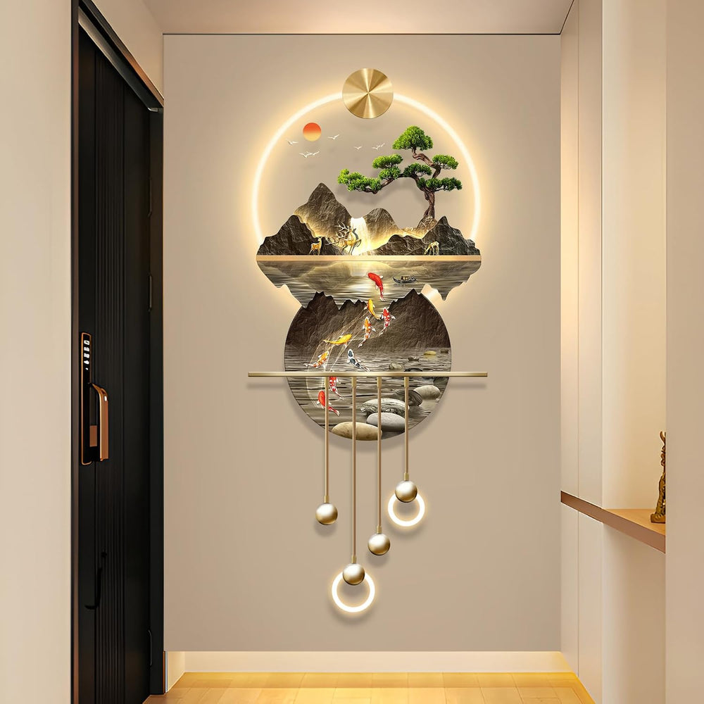 LED Light Decor Wall Art, 3D Art Wall Decor with Light, Decors Walls Sculptur...